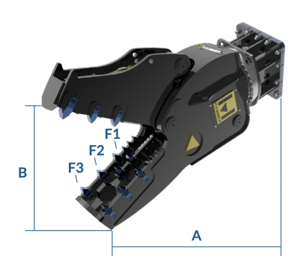 Pulverisierer FR09 360º für Bagger Minibagger 11 bis 15 to