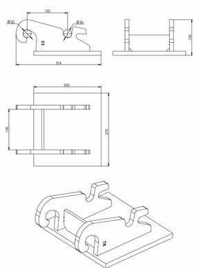 Anschweißrahmen mit Platte CW00 – Robust und flexibel für Anbaugeräte