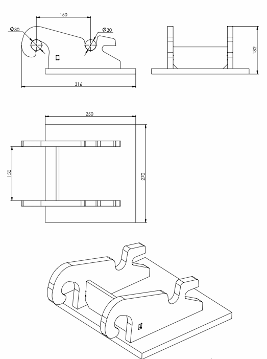 Anschweißrahmen mit Platte CW00 – Robust und flexibel für Anbaugeräte