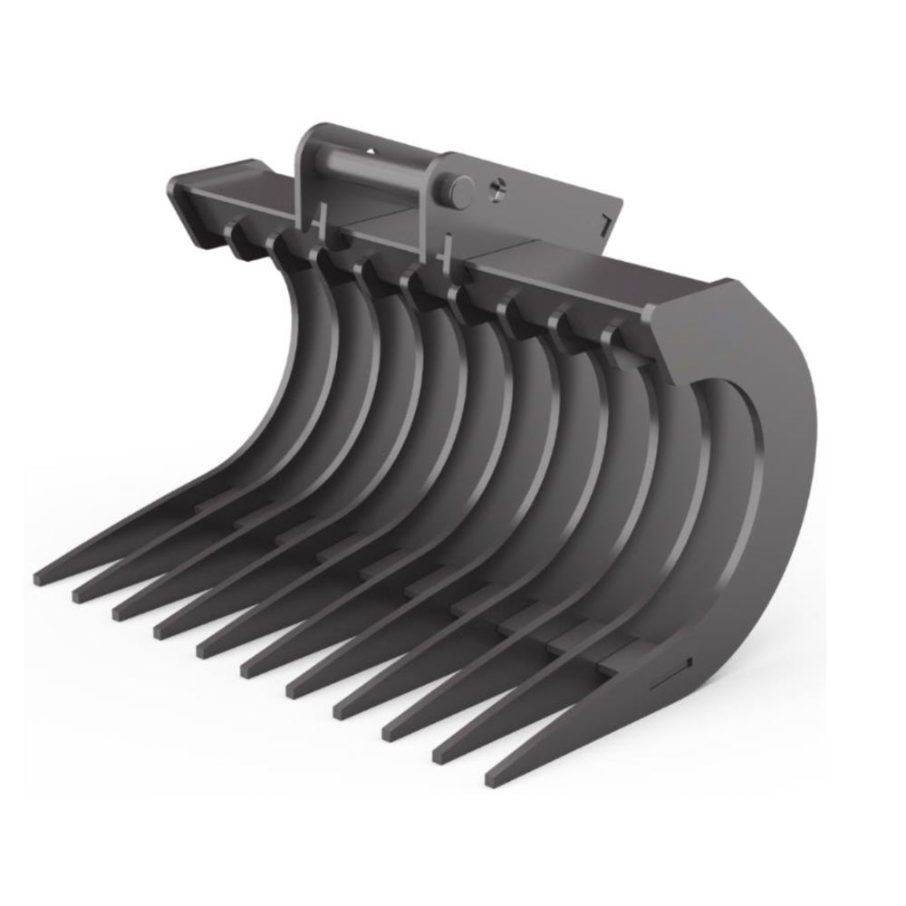 Roderechen, Wurzelrechen 600 mm 9 Zähne für Bagger CW10 KL3 – Robust & Vielseitig