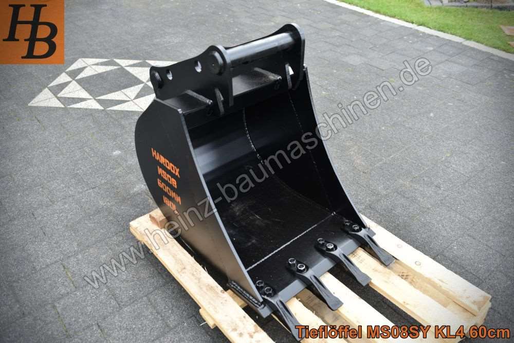 Tieflöffel 600mm 60cm MS08SY KL4 | Robuster Baggerlöffel für Bauarbeiten
