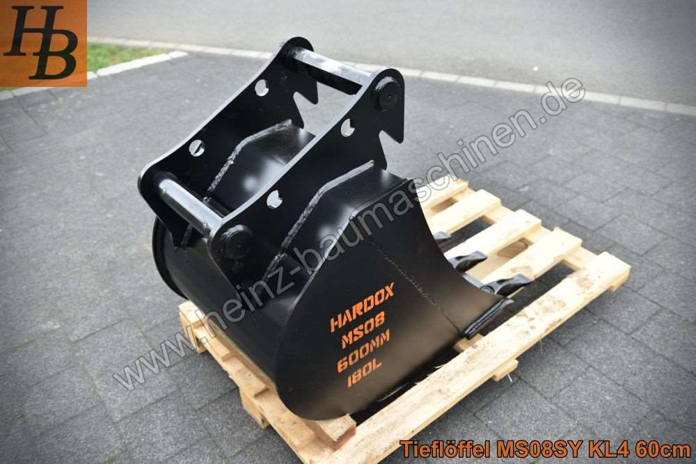 Tieflöffel Baggerlöffel Baggerschaufel 600mm MS08 SW08 QC08 SY KL4