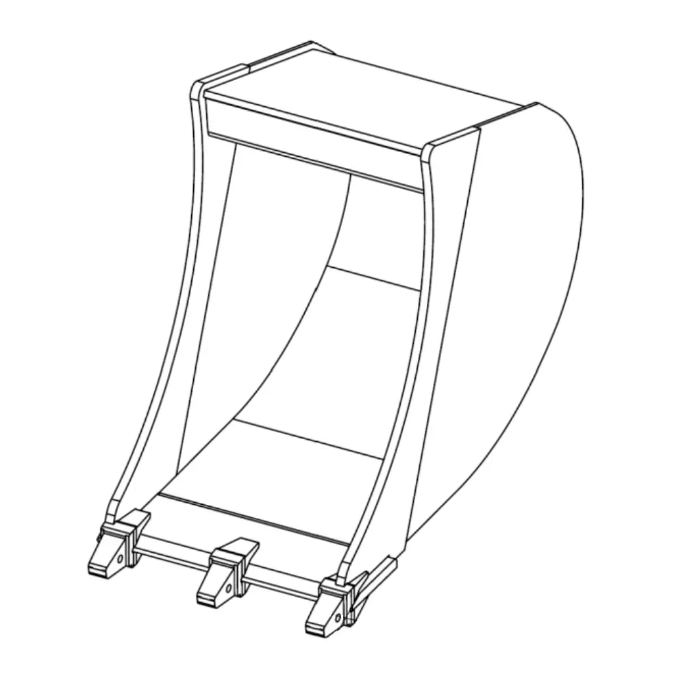 Tieflöffel 1200mm 120cm MS10 KL6 | Robuster Baggerlöffel für Bauarbeiten