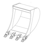 Tieflöffel 1400mm 140cm MS21 KL7 | Robuster Baggerlöffel für Bauarbeiten