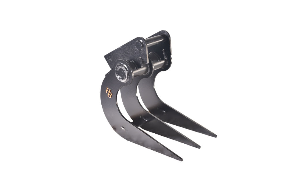 Roderechen, Wurzelrechen 400 mm 3 Zähne für Bagger MS03 – Robust & Vielseitig