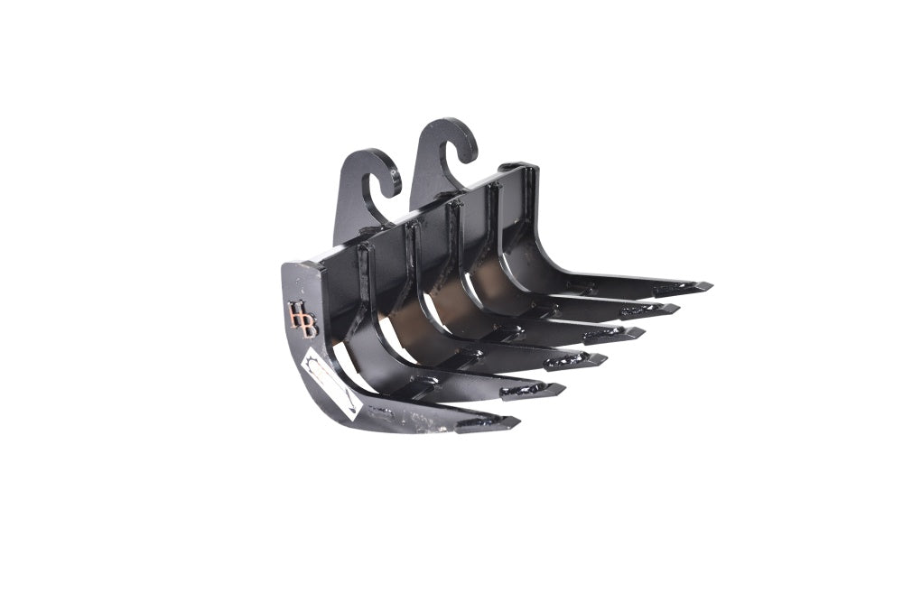 Roderechen, Wurzelrechen 600 mm 6 Zähne für Bagger CW05 – Robust & Vielseitig