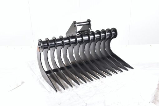 Roderechen, Wurzelrechen 1200 mm 11 Zähne für Bagger MS03 – Robust & Vielseitig