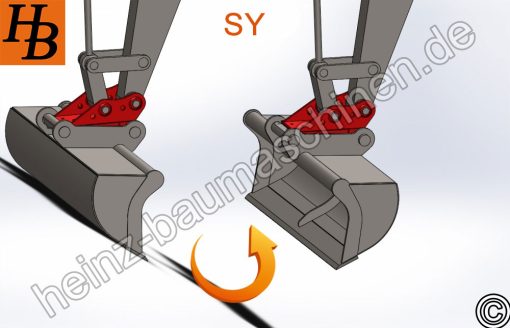 Tieflöffel Baggerlöffel Baggerschaufel 250mm MS03 SW03 QC03 SY KL2