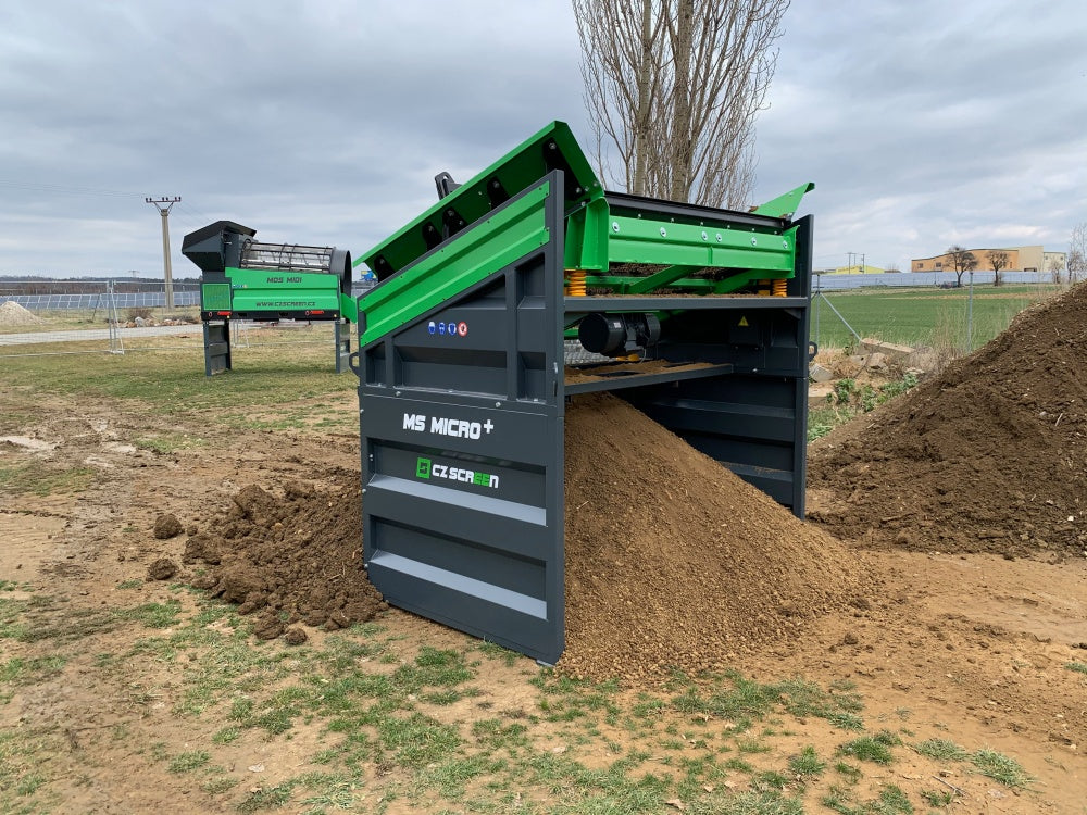Mobile Siebanlage Flachdecksiebanlage Rüttelsieb HBSA-Micro+