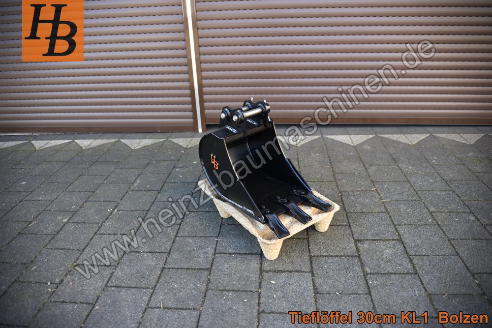Tieflöffel 300mm 30cm Bolzen KL1 | Robuster Baggerlöffel für Bauarbeiten