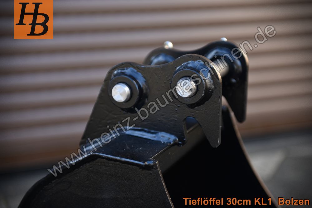 Tieflöffel Baggerlöffel Baggerschaufel 300mm Bolzen KL1