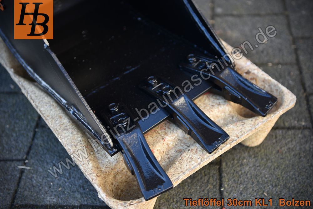 Tieflöffel Baggerlöffel Baggerschaufel 300mm Bolzen KL1