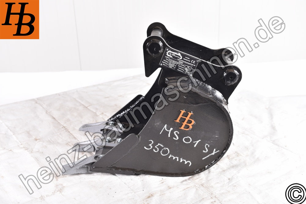 Tieflöffel Baggerlöffel Baggerschaufel 350mm MS01 SW01 QC01 SY KL1