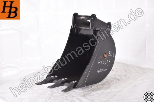 Tieflöffel Baggerlöffel Baggerschaufel 400mm MS03 SW03 QC03 SY KL3