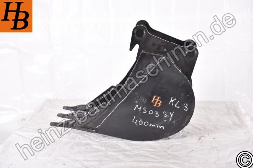 Tieflöffel Baggerlöffel Baggerschaufel 400mm MS03 SW03 QC03 SY KL3