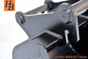 Tieflöffel Baggerlöffel Baggerschaufel 450mm MS03 SW03 QC03 SY KL2