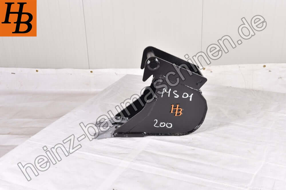 Tieflöffel Baggerlöffel Baggerschaufel 200mm MS01 SW01 QC01 KL1